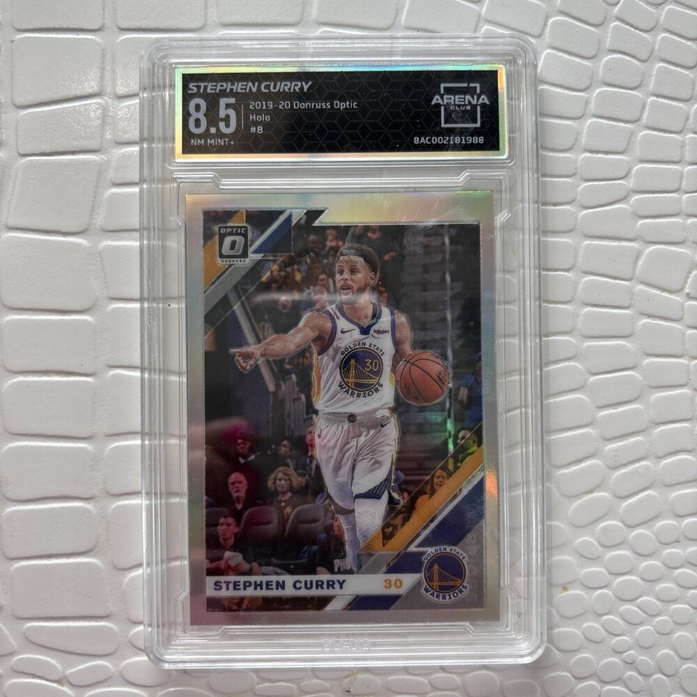 2019-20 Stephen Curry Donruss Optic Holo  #8 Graded 8.5 NM Mint
